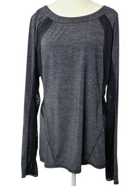 Lululemon Run Bold In The Cold Rulu Lace Long Sleeve Top Size 8 Black
